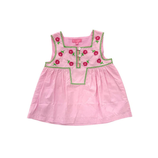 Bisby Keystone Top-Pink Bloomsbury Embroidery