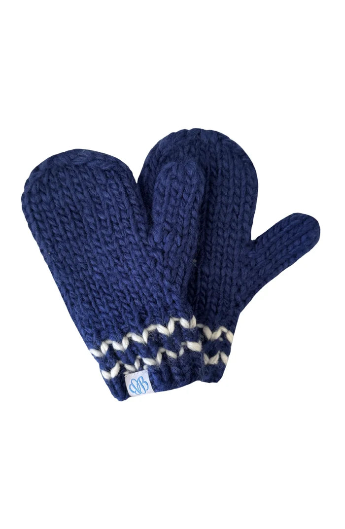 Bits & Bows Navy Mittens