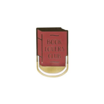 'Book Lovers Club' brass effect Bookmark