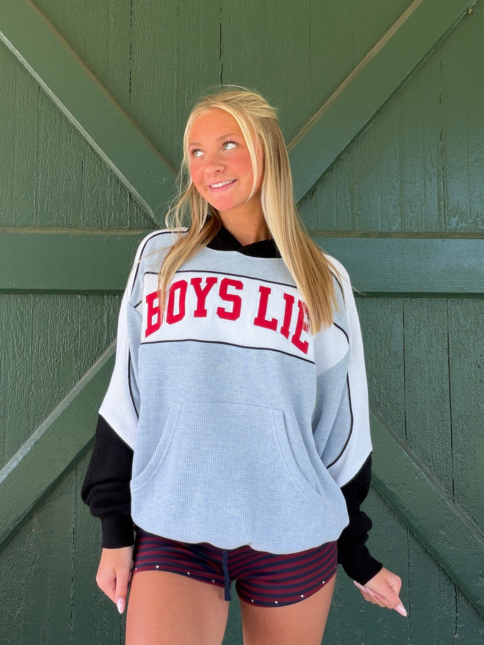 Boys Lie Good Sport Thermal Racer Hoodie