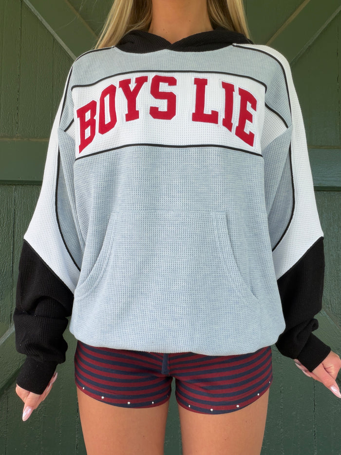 Boys Lie Good Sport Thermal Racer Hoodie