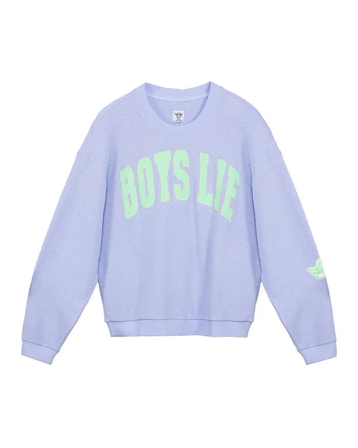 Boys Lie Thermal Razzle Dazzle V4 Kara Crewnwck -Lilac