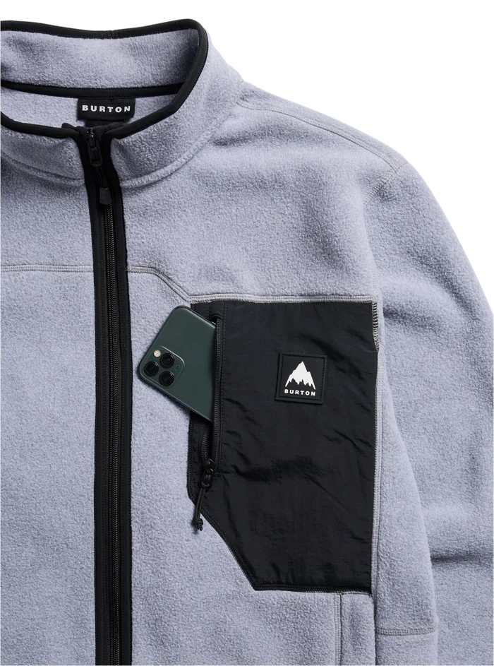 Product image of Men's Burton Cinder Full-Zip Fleece[Variant:Gray Heather]