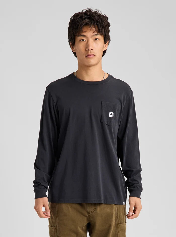 Product image of Burton Colfax Long Sleeve T-Shirt[Variant:True Black]