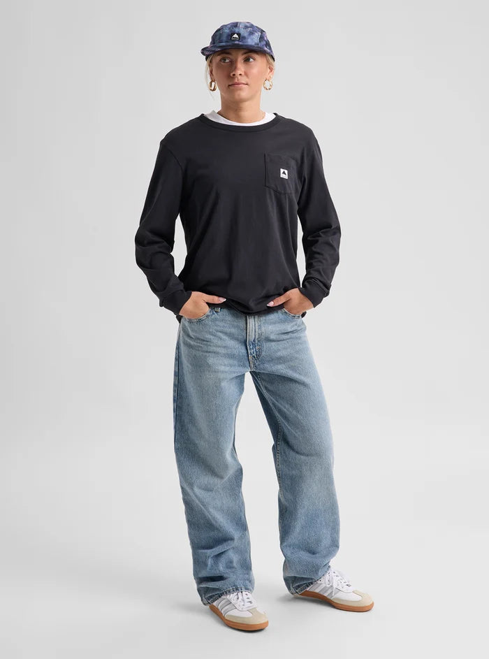 Product image of Burton Colfax Long Sleeve T-Shirt[Variant:True Black]