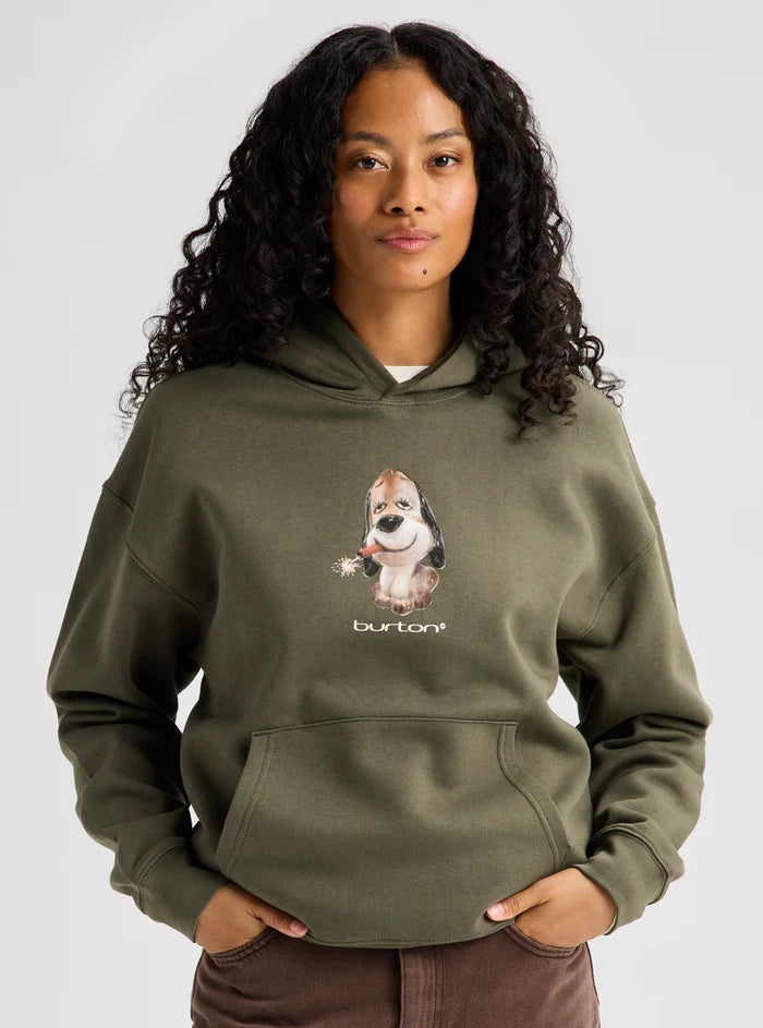 Product image of Burton Short Fuse Pullover Hoodie[Variant:Khaki Green]