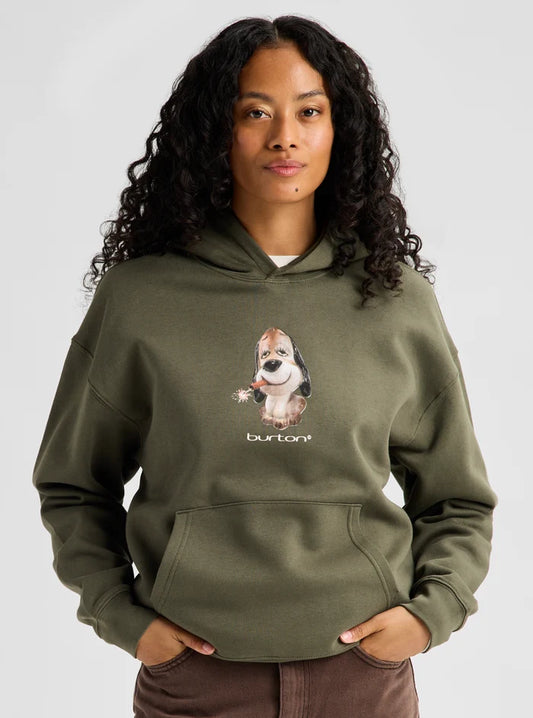 Product image of Burton Short Fuse Pullover Hoodie[Variant:Khaki Green]