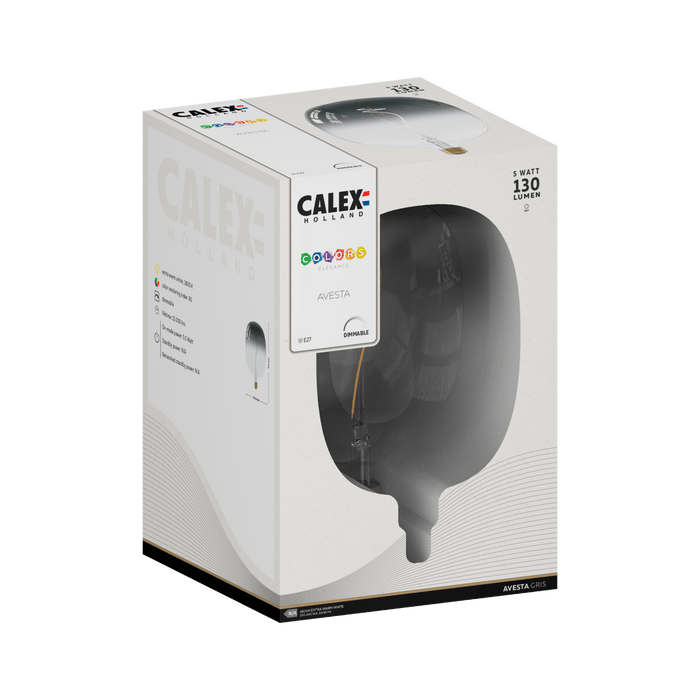 Calex Avesta Gris LED Bulb - E27 - Grey