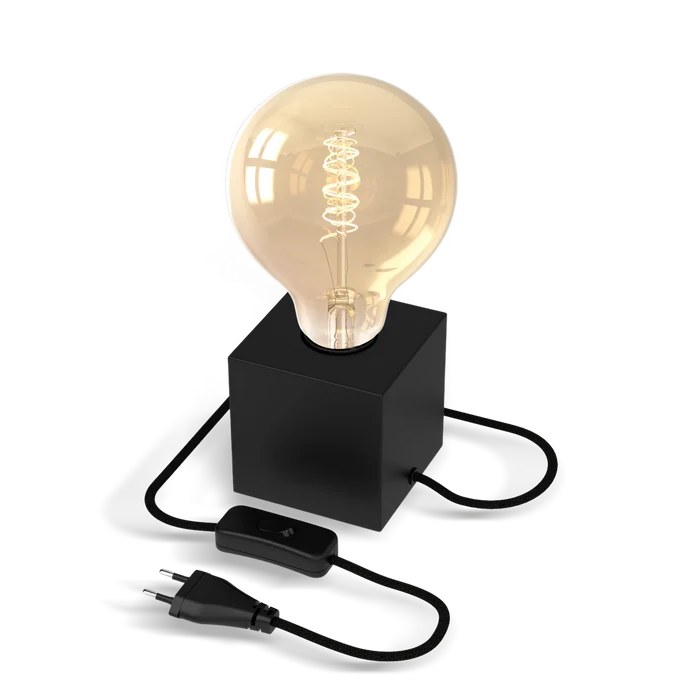 Calex Table Lamp Square - E27 - Black