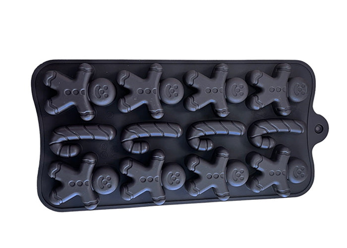 Candy Cane & Gingerbread Mold - 12 Cavity