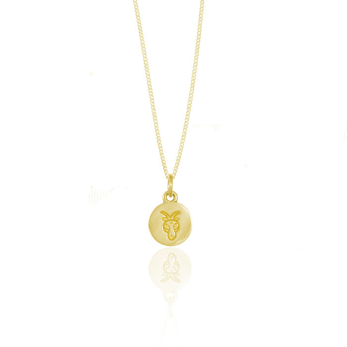 Capricorn Gold Zodiac Necklace