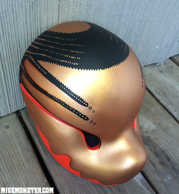 CHOMPY MASK- FINISHED READY TO SHIP- RED GOLD