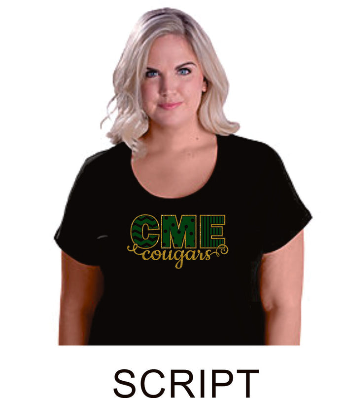 CME Curvy Ladies Tee- 6 designs- Matte or Glitter