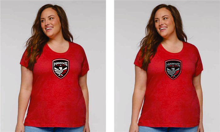 CO Hawks FC Curvy Ladies Tee- Matte or Glitter