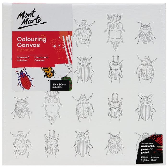 Colouring Canvas Signature 30 x 30cm (11.8 x 11.8in) - Beetle