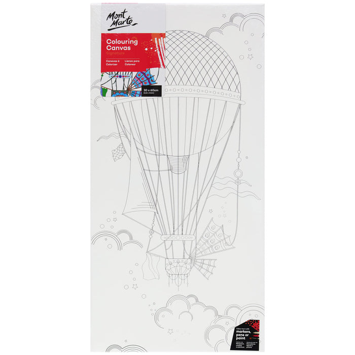 Colouring Canvas Signature 30 x 60cm (11.8 x 23.6in) - Hot Air Balloon