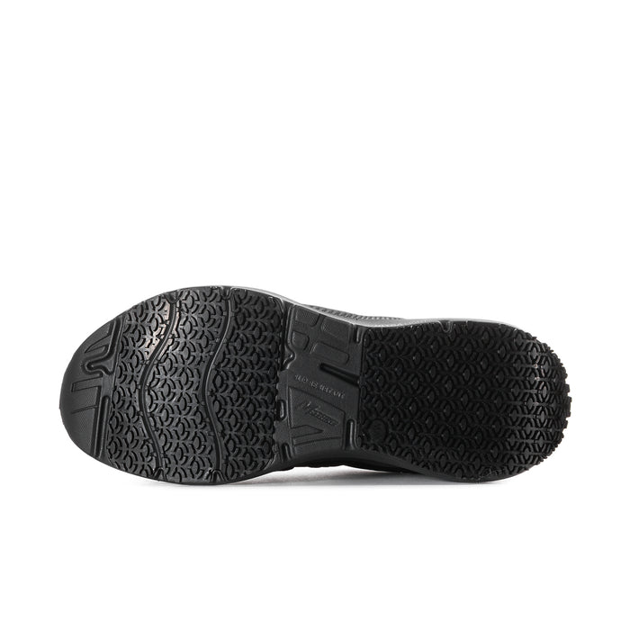 Men's black rubber outsole with high-traction tread pattern