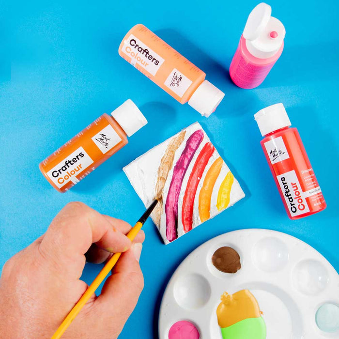 Crafters Colour Metallic & Fluoro Discovery Paint Set 14pc x 60ml