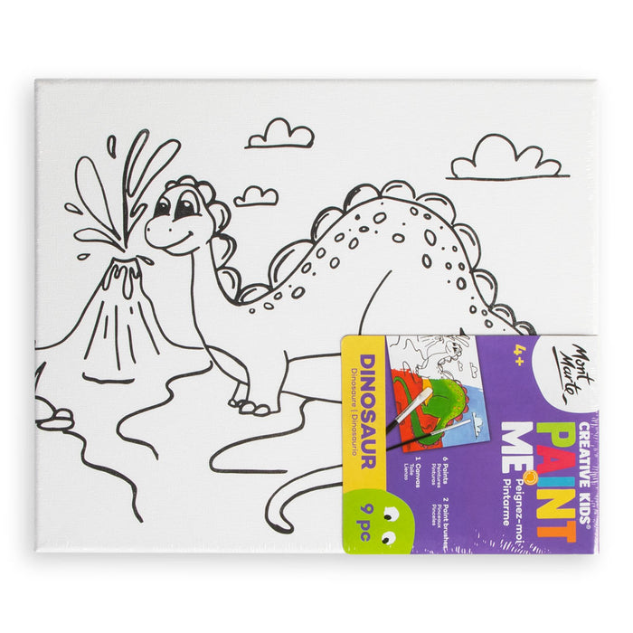 Creative Kids Paint Me Canvas Set 9pc - Dinosaur
