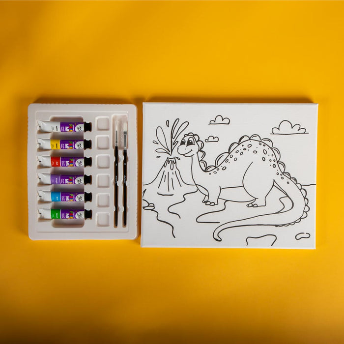 Creative Kids Paint Me Canvas Set 9pc - Dinosaur