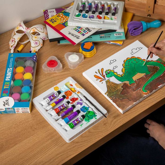 Creative Kids Paint Me Canvas Set 9pc - Dinosaur