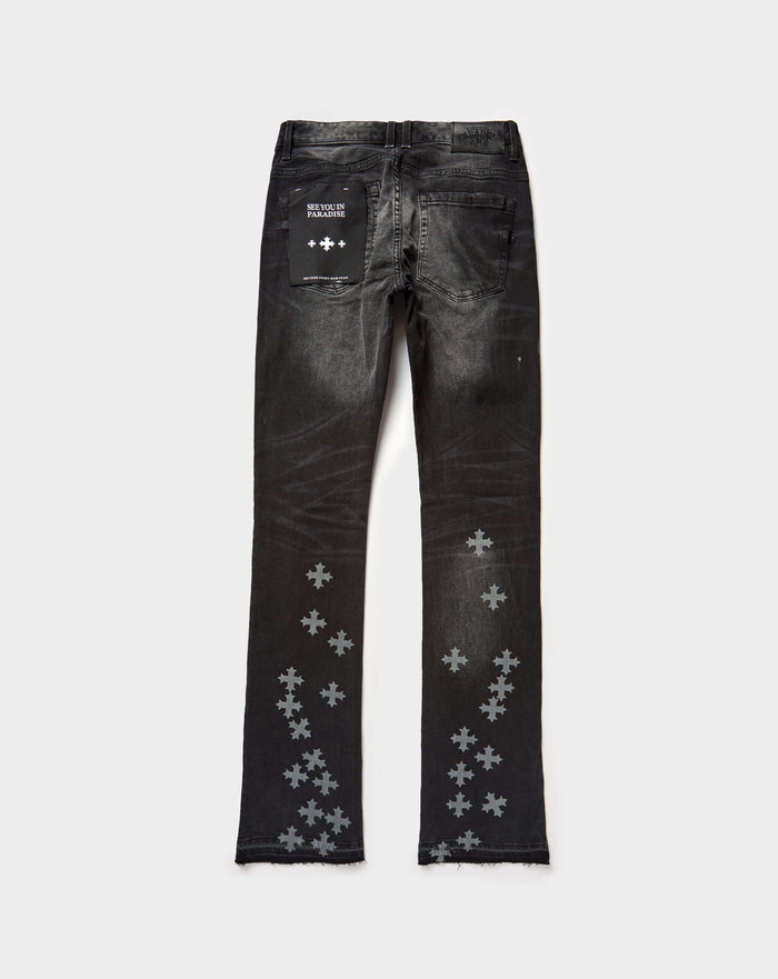Jordan Craig Cross Stacked Jeans. Underground Apparel. Rule of Next Streetwear.