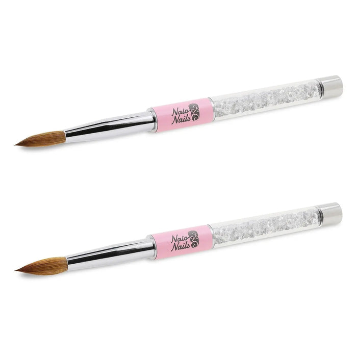 Crystal Kolinsky Acrylic Brush - Round   Naio Nails