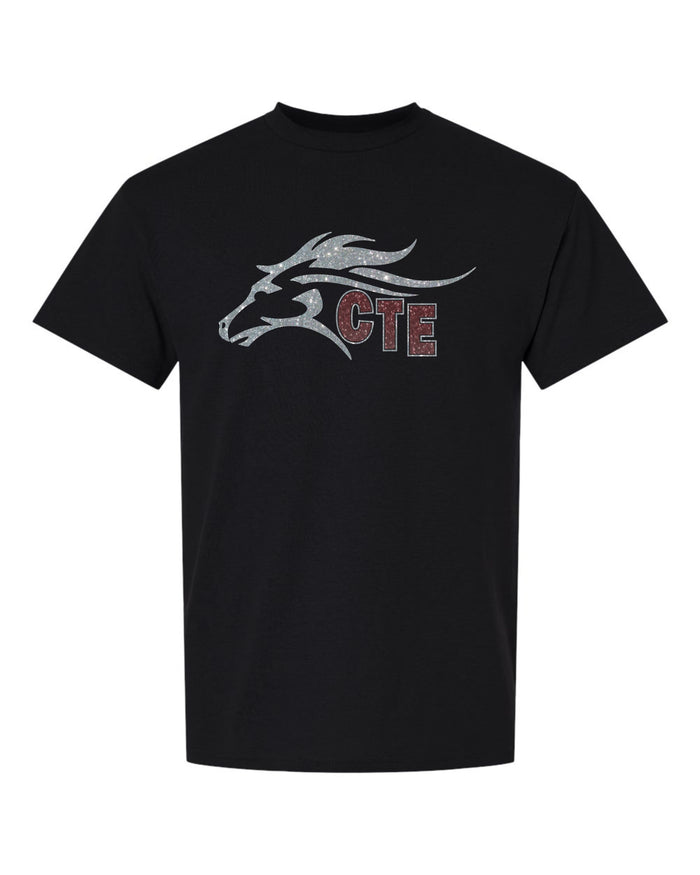 CTE Basic Tee HORSE Design- Matte or Glitter