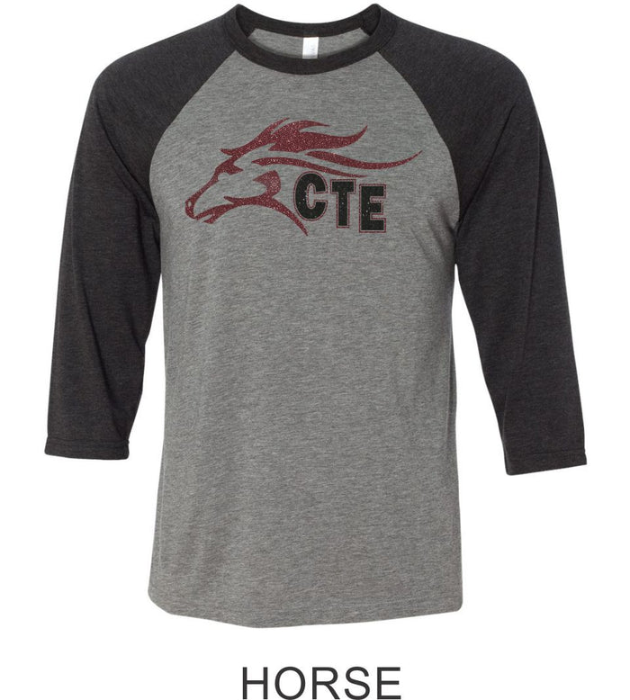 CTE Glitter Raglan T-Shirt in 4 New Designs