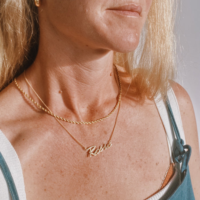 Custom Name Necklace - Silver