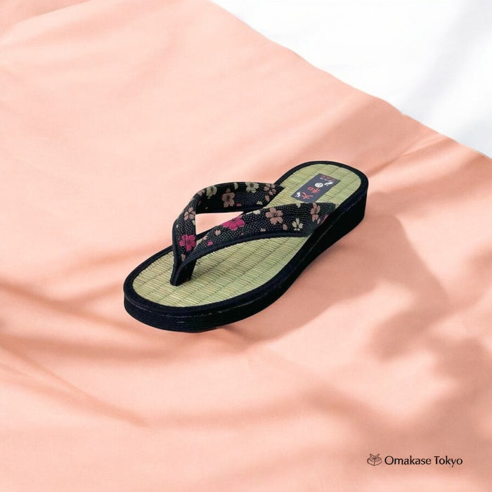 Daimyo Shokai Tatami Folding Sandals 3604 Black