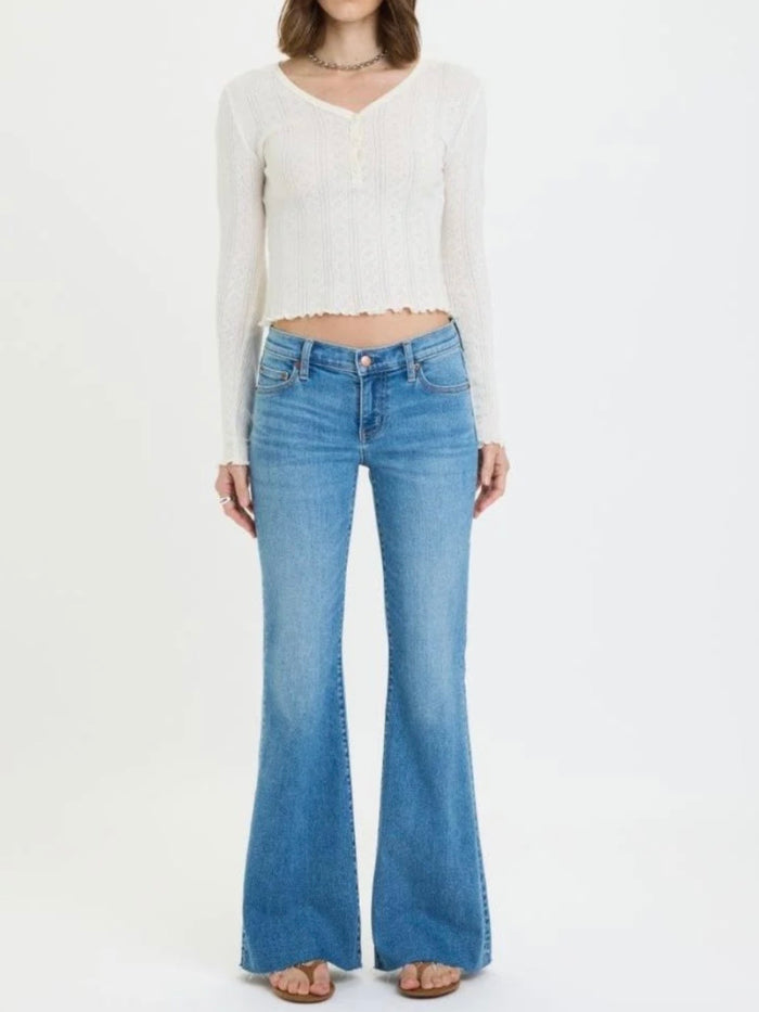 DAZE Low Rise Flare Jeans – First Crush