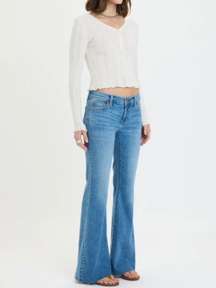 DAZE Low Rise Flare Jeans – First Crush