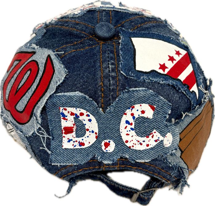 D.C (Distressed City)Hand-Crafted Denim Baseball Cap