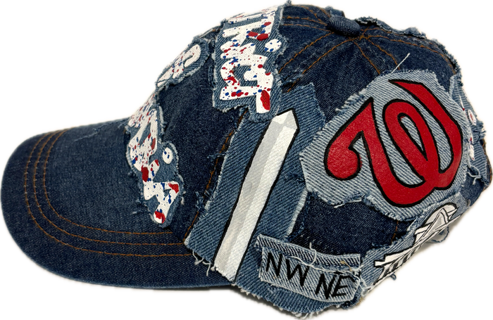 D.C (Distressed City)Hand-Crafted Denim Baseball Cap