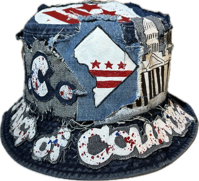 D.C (Distressed City)Hand-Crafted Denim Bucket Hat