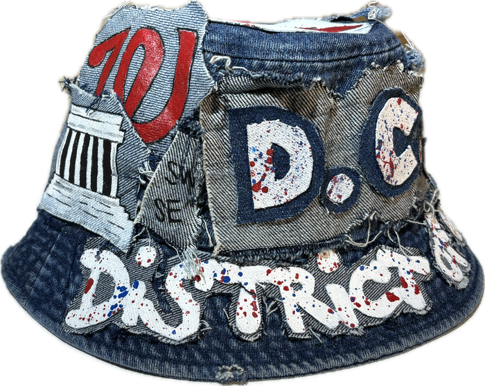 D.C (Distressed City)Hand-Crafted Denim Bucket Hat