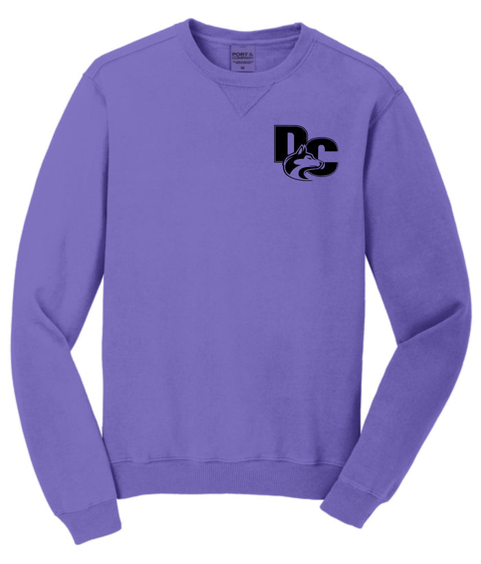 DCHS Soccer Beach Wash Crewneck Sweatshirt-HUSKIES DESIGN