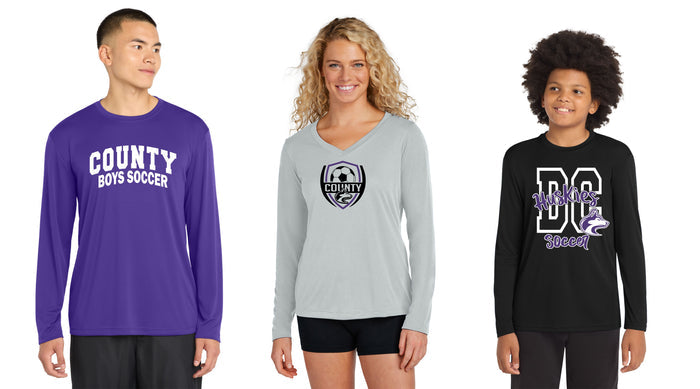 DCHS Soccer Wicking Long Sleeve Tee -3 Designs