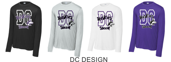 DCHS Soccer Wicking Long Sleeve Tee -3 Designs