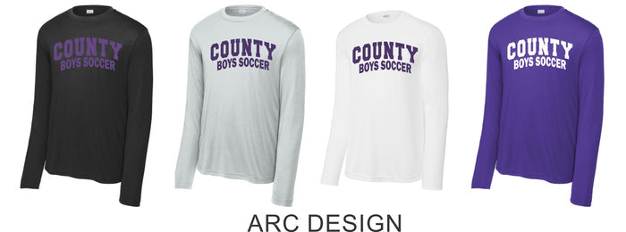 DCHS Soccer Wicking Long Sleeve Tee -3 Designs