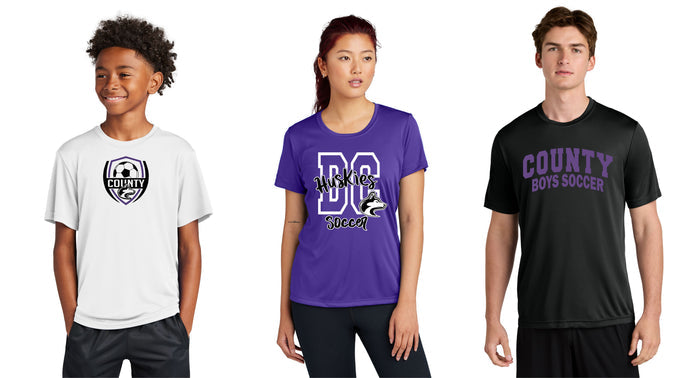 DCHS Soccer Wicking Short Sleeve Tee -3 Designs