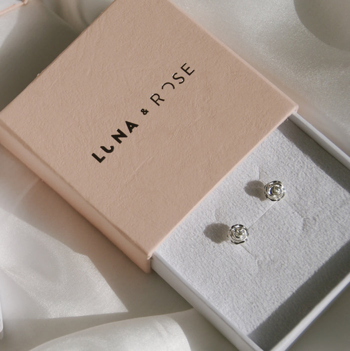 Desert Rose Earrings - Recycled Sterling Silver