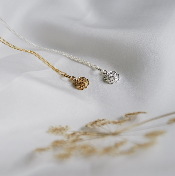 Desert Rose Necklace Charm - Gold