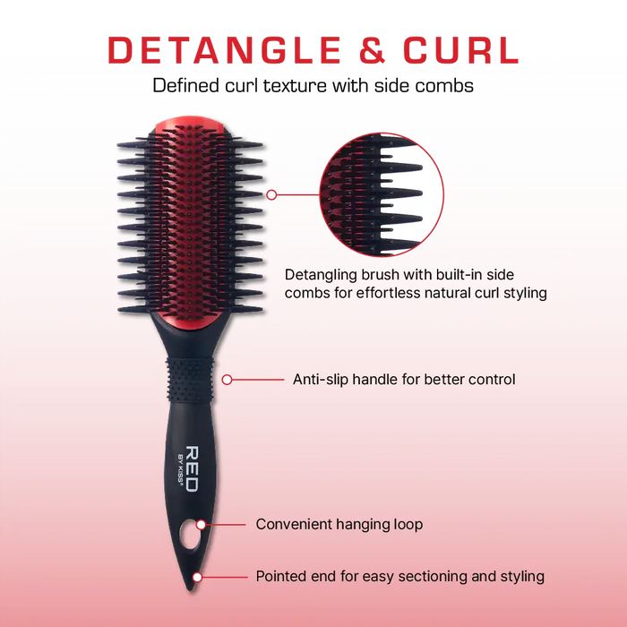 Detangle And Curl Defining Brush [Black] #HH256