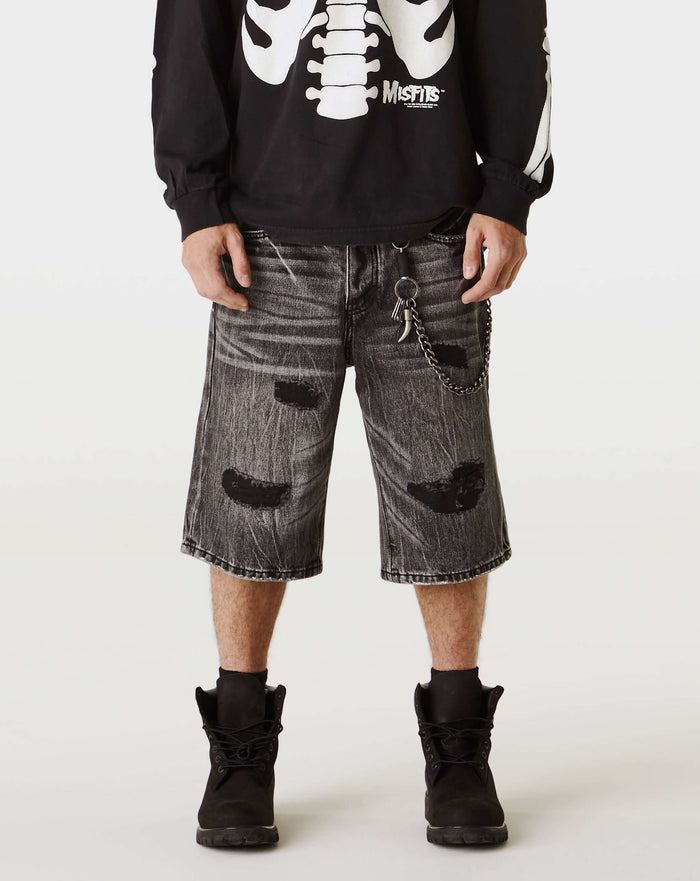 PRVT LBL Distressed Denim Short. Underground Apparel. Rule of Next Streetwear.