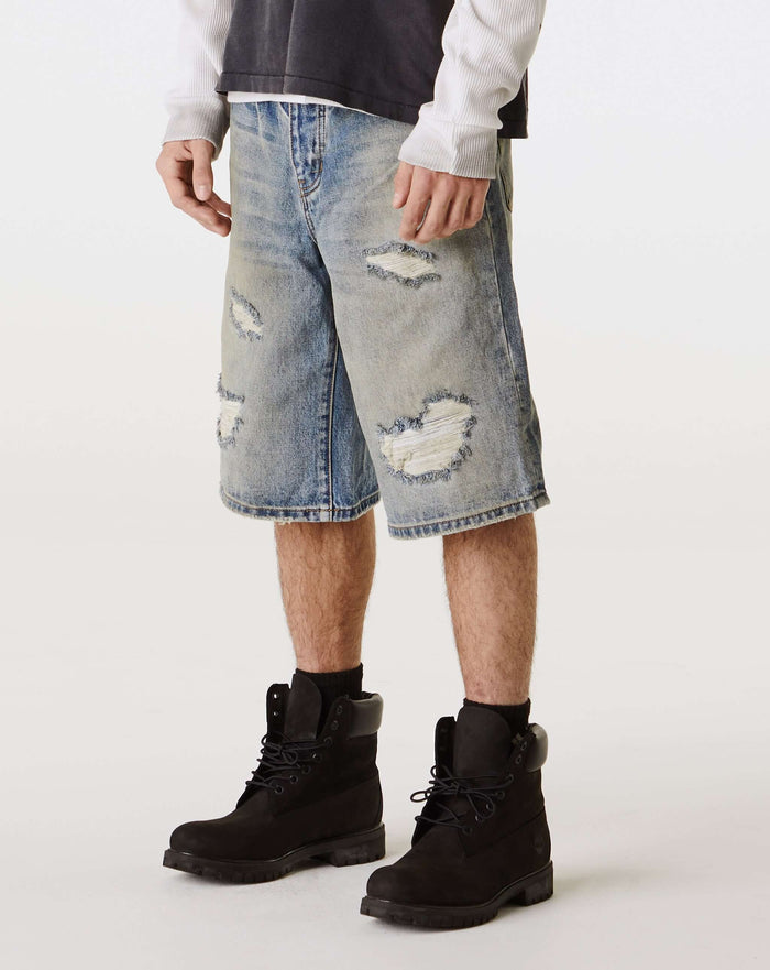 PRVT LBL Distressed Denim Short. Underground Apparel. Rule of Next Streetwear.