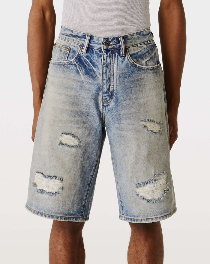 PRVT LBL Distressed Denim Short. Underground Apparel. Rule of Next Streetwear.