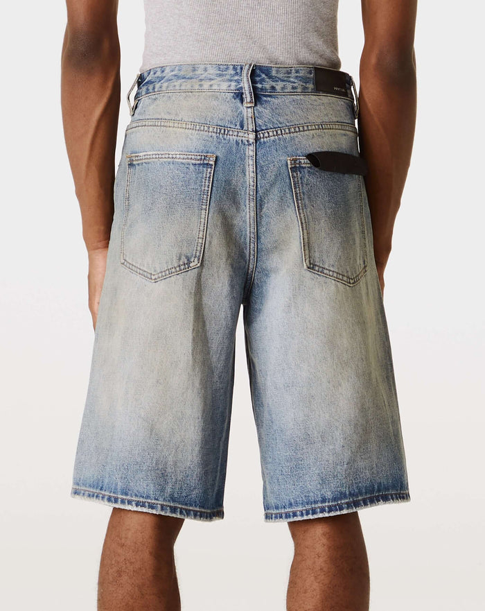 PRVT LBL Distressed Denim Short. Underground Apparel. Rule of Next Streetwear.