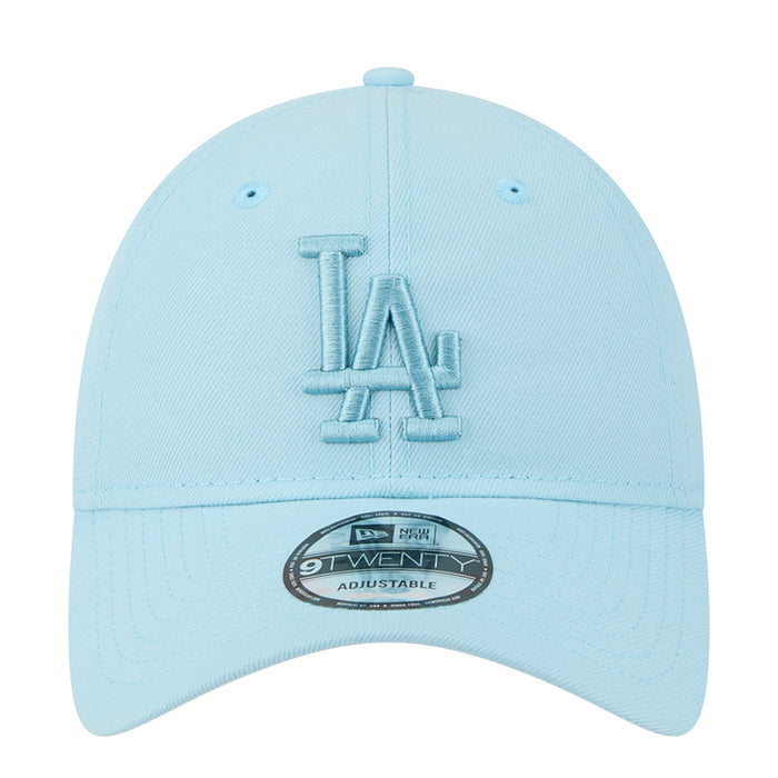 Light blue baseball cap with raised LA logo and 9TWENTY adjustable band